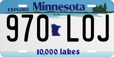 MN license plate 970LOJ
