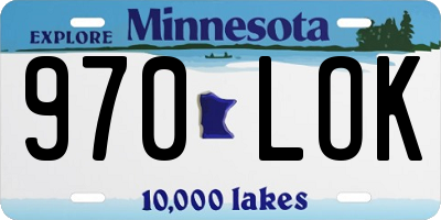 MN license plate 970LOK
