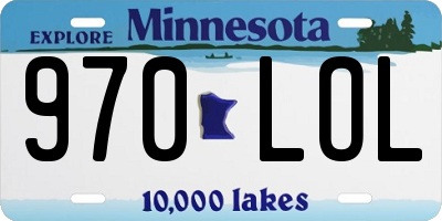 MN license plate 970LOL