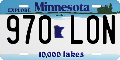 MN license plate 970LON