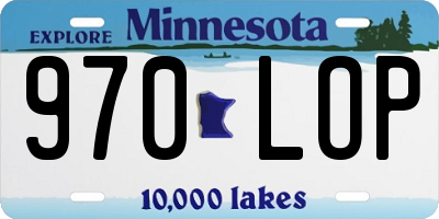 MN license plate 970LOP