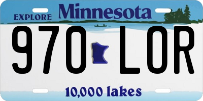 MN license plate 970LOR