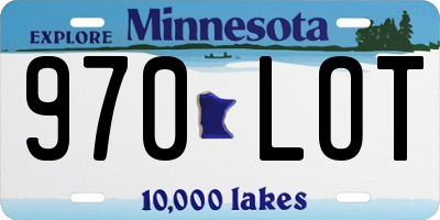 MN license plate 970LOT