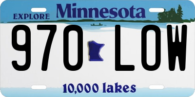 MN license plate 970LOW