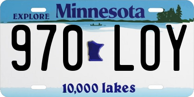 MN license plate 970LOY