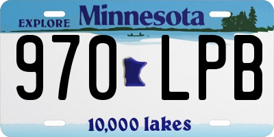 MN license plate 970LPB