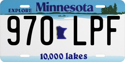 MN license plate 970LPF