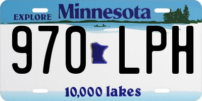 MN license plate 970LPH
