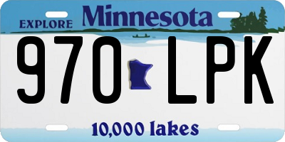 MN license plate 970LPK