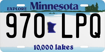 MN license plate 970LPQ