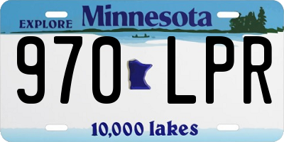 MN license plate 970LPR