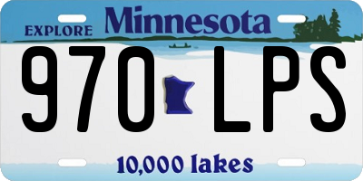 MN license plate 970LPS