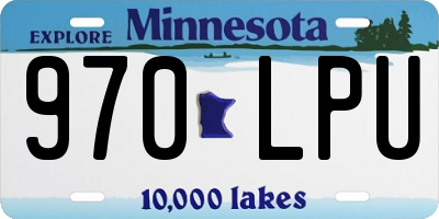 MN license plate 970LPU