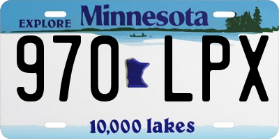 MN license plate 970LPX