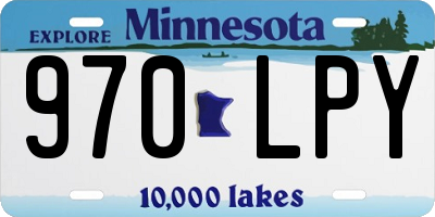MN license plate 970LPY