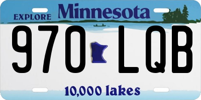 MN license plate 970LQB