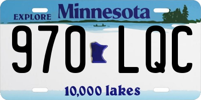 MN license plate 970LQC