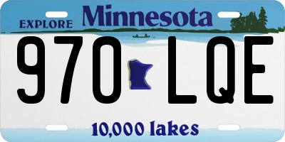 MN license plate 970LQE
