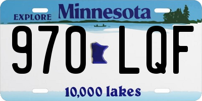 MN license plate 970LQF