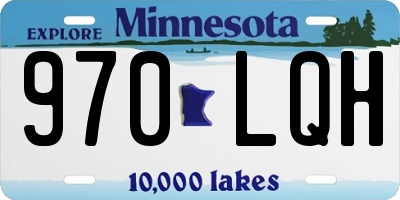 MN license plate 970LQH