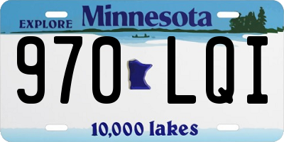 MN license plate 970LQI