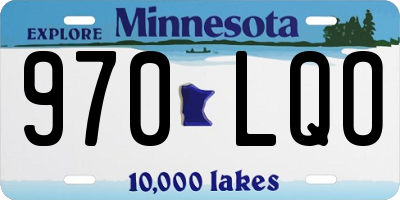 MN license plate 970LQO