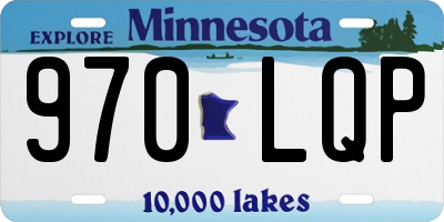 MN license plate 970LQP