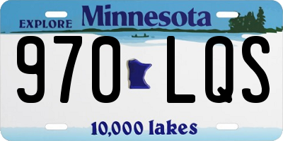 MN license plate 970LQS