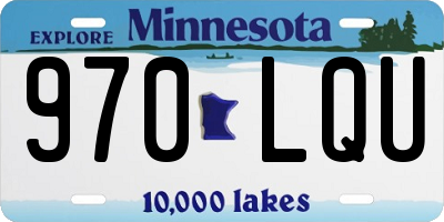 MN license plate 970LQU