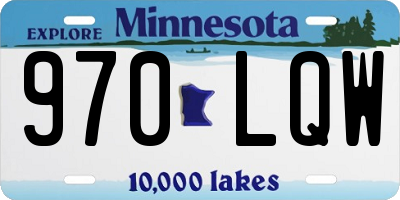 MN license plate 970LQW