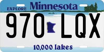 MN license plate 970LQX