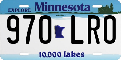 MN license plate 970LRO