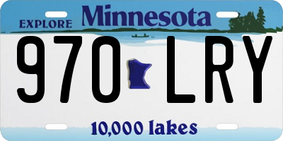 MN license plate 970LRY