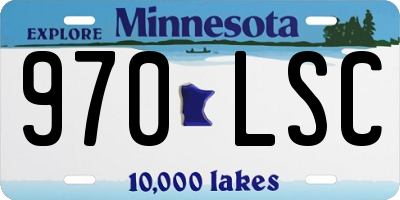 MN license plate 970LSC