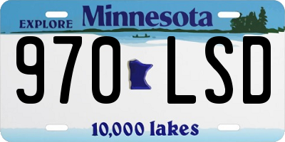 MN license plate 970LSD