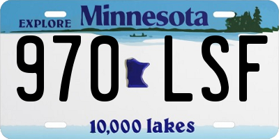 MN license plate 970LSF