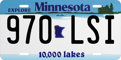 MN license plate 970LSI