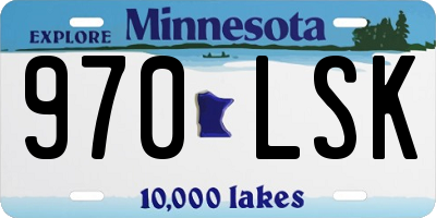 MN license plate 970LSK
