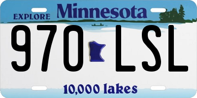 MN license plate 970LSL