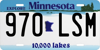 MN license plate 970LSM