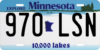 MN license plate 970LSN