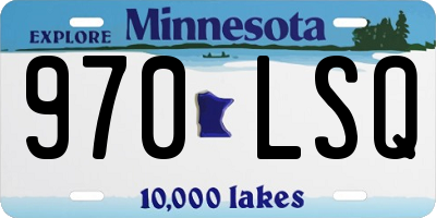 MN license plate 970LSQ