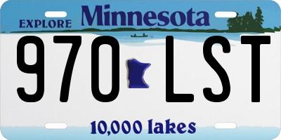 MN license plate 970LST