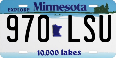 MN license plate 970LSU