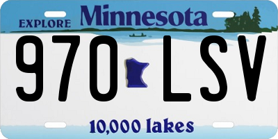 MN license plate 970LSV