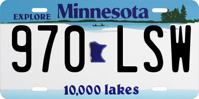 MN license plate 970LSW