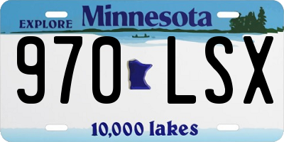 MN license plate 970LSX