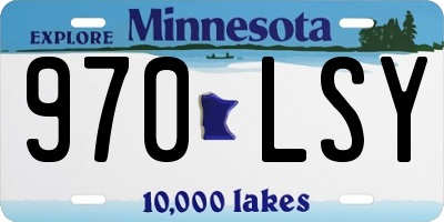 MN license plate 970LSY