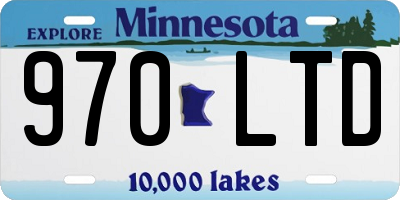 MN license plate 970LTD