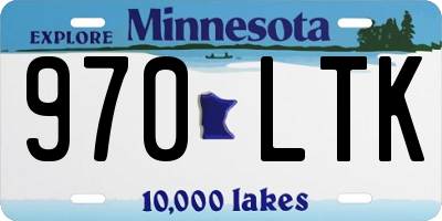 MN license plate 970LTK
